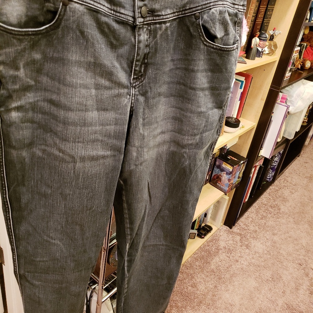 Lane Bryant size 18 tiger wash jeans black